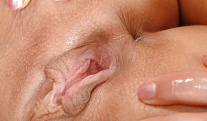 Lustful babes stimulate pussies not with tongues only but glass dildos as well