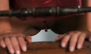 Girl tries on sexy lingerie and also flashes her perfect slender body in the bedroom