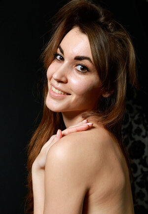 Phenomenal youthful Russian woman gets rid of red panties on purple blanket