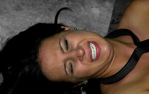 Submissive woman gets whipped and otherwise pleasured on cam