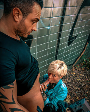 Public bliss session with a scrawny female who wants hard sex