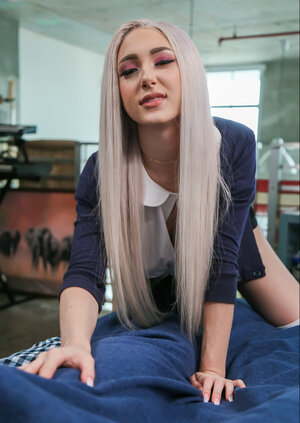 As she slides his penis inside her snug pussy, she CUMS as well