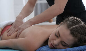 The unmatched happy ending is provided by a aroused masseur's fat purple pole