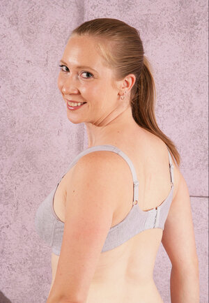 Adorable newbie babe playing with her nipples and shaggy hole