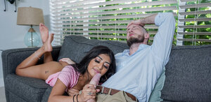 Chubby Latina teen Binky Beaz enjoys sex with a hung stud Brick Danger