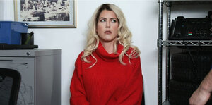 Kit Mercer gets bent over the desk and furthermore fucked by Peter Green