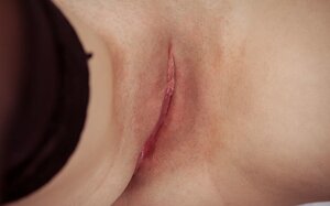 When babe's honey pot is wet she goes wild undressing by a tiny mirror