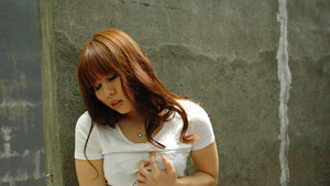 Asiatic gal Eri Makino gets fucked outdoors and also plays with her big juggs