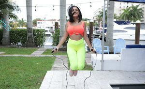 Alina Belle unveils her oily butt and milk sacks before sex