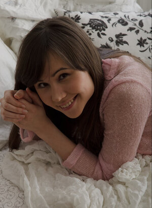 She is showing butt and moreover slowly loving hard fuck pole inside