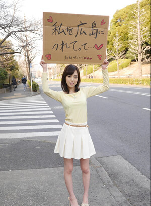 Shiori Yamate reveals her hot jugs and plus gives bj a cock in a car