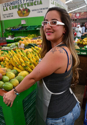 Beautiful glasses kitten refuses to take them off before sucking