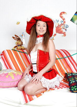 Sweetie takes off panties for asshole dildoing