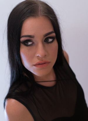 Eveline Dellai is a underweight babe in black who takes hard dick