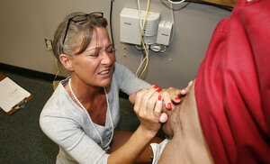 Lustful aged female Leilani Li enjoys sensually masturbating a big cock