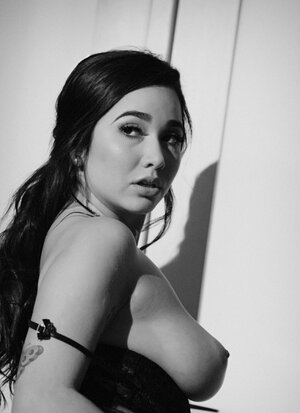 Black and moreover white pictures of the kitten with soaked hooters masturbating bushy cum bucket